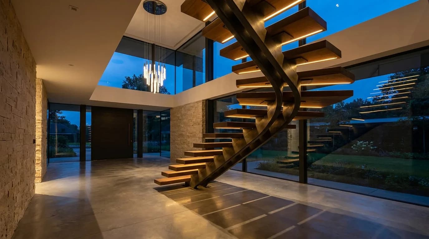Escadas como elemento escultural na arquitetura