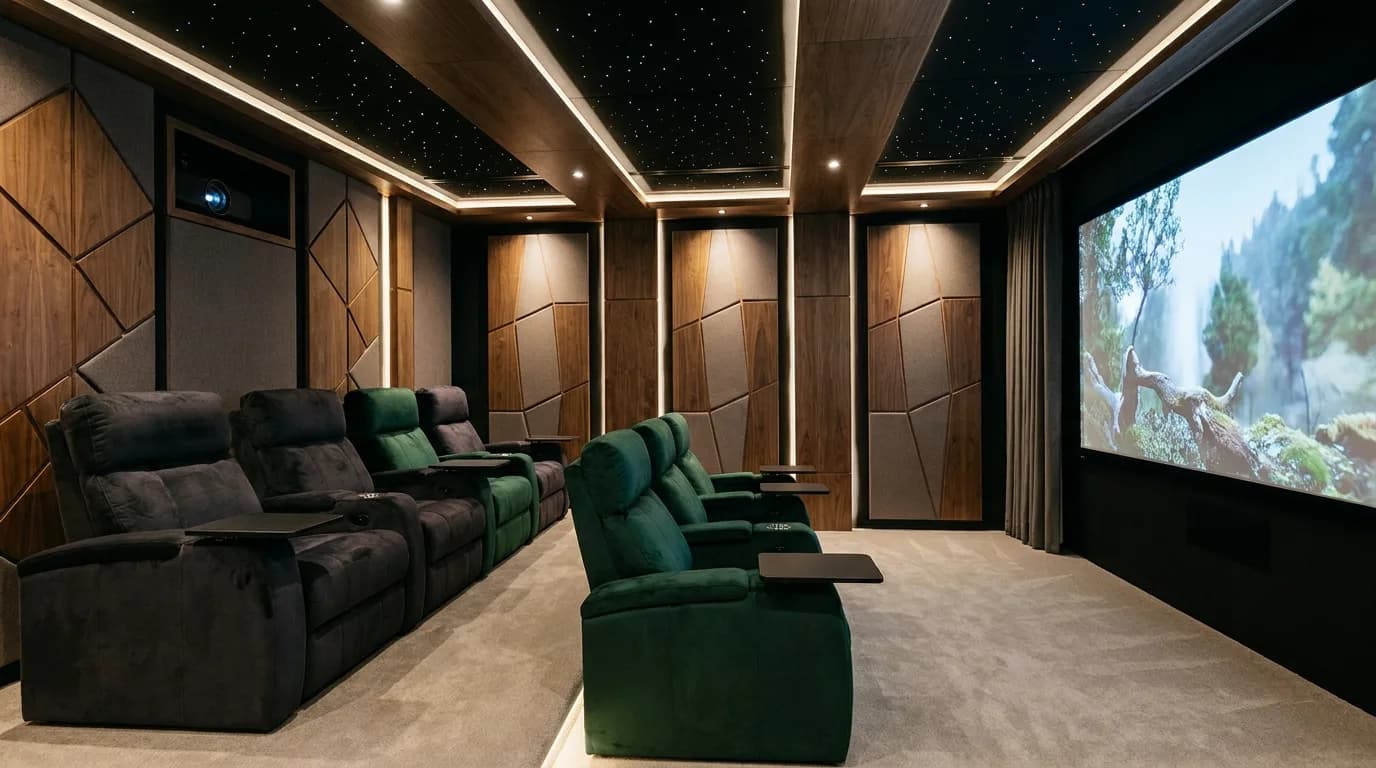 Home theater residencial: projeto técnico e estético